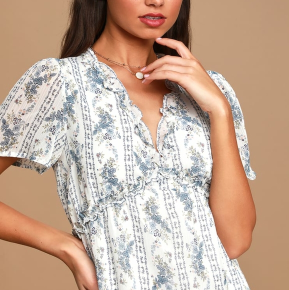 Sing Me a Song  Floral Print Ruffled Mini Dress - Picture 2 of 7